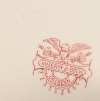 cca 1900 Villeroy &amp; Boch tál életkép jelenettel, jelzett, hibátlan, mázrepedéssel, d: 19,5 c...