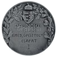 1925. "Magyar Főiskolai Sportszövetség 1907 / Bajnoki érem - Ismétlőpisztoly csapat I" ezü...