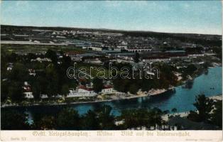Vilnius, Wilna, Wilno; Östl. Kriegsschauplatz, Blick auf die Kasernenstadt / WWI military, view of t...