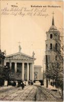 1917 Vilnius, Wilna, Wilno; Kathedrale mit Glockenturm / cathedral with bell tower in winter (fl)
