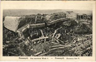 Przemysl, das zerstörte Werk V. / Zburzony fort V. / WWI K.u.K. military, destroyed object (cut)
