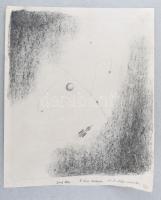 Nolipa István Pál (1907-1986): A város peremén, József Attila illusztráció, 1964. Ceruza, papír. Jelzett. Paszpartuban. 23x20 cm.