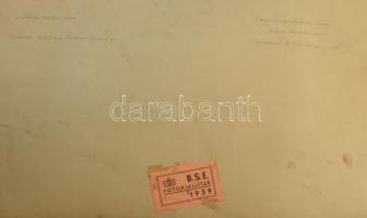 1939 Tarjánné Dvihally Anna (1907-1982): "Régi zalai ház", fotó kartonon, "B. S. E. F...