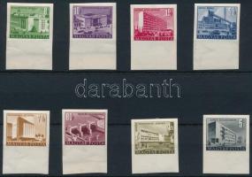 1951/1953 Épületek I. 8 klf vágott ívszéli bélyeg