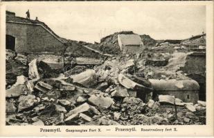 Przemysl, Gesprengtes Fort X. / Rozstrzelony fort / WWI K.u.k. military (cut)