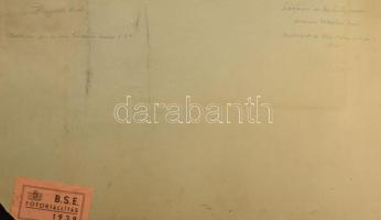 1939 Tarjánné Dvihally Anna (1907-1982): "Hegyesdi híd", fotó kartonon, "B. S. E. Fot...