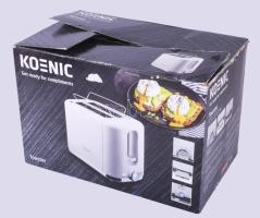 Koenic kéthelyes pirítós készítő, dobozában