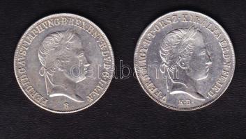 1844B 20Kr Ag I.Ferdinánd T:1/2 + 1848KB 20kr Ag I.Ferdinánd T:1
