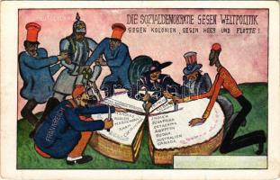 Die Sozialdemokratie gegen Weltpolitik gegen Kolonien, gegen Heer und Flotte! / WWI German Anti-Ente...