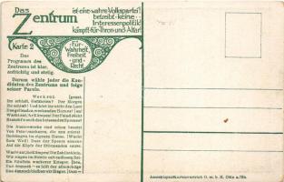 Zentrums-Turm / WWI German Anti-Entente powers mocking propaganda art postcard (fl)