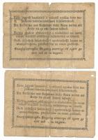 1849. 15kr "Kossuth bankó" (2x) T:VG
Adamo G102