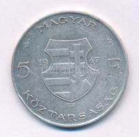 1947. 5Ft Ag "Kossuth" T:VF,F Adamo F8.1