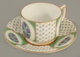 cca 1920/30 Epiag vékonyporcelán csésze alátéttel, jelzett, hibátlan, d: 13 cm
