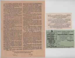 1935. "34. Magyar Királyi Osztálysorsjáték" 1. osztály egynyolcad sorsjegye "C",...