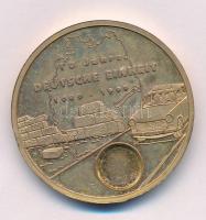 Német Szövetségi Köztársaság 1999. "50 éves az NSZK / 10 éves a német újraegyesülés" kétoldalas, aranyozott emlékérem (40mm) T:AU (eredetileg PP) Federal Republic of Germany 1999. "50 years of the Federal Republic of Germany / 10 years of German reunification" double-sided, gold-plated commemorative medal (40mm) C:AU (originally PP)