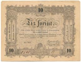 1848. 10Ft "Kossuth bankó" "WF 8545 17" T:F Adamo G111