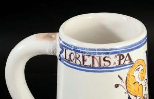 Habán stílusú söröskorsó, hibátlan, m: 22,5 cm