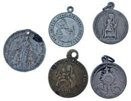 DN 5db-os vallási éremből álló tétel T:XF-F
