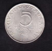 1948. 5Ft Ag "Petőfi" T:1- kis ph