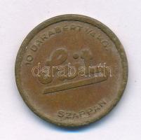 1930 k. "Laci / Szit - 10 darabért 1/4kg" szappanbárca barna színben (20mm) T:VF