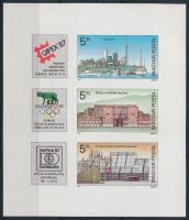 1987 Bélyegkiállítások II. vágott blokk