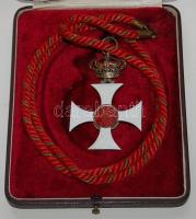 1914-1918 Ferenc József érdemkereszt az olasz fronton harcolók számára, hátlapján sérüléssel, eredet...