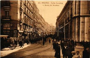 1928 Madrid, Calle Carretas / street view, restaurant and café