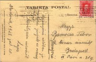 1928 Madrid, Calle Carretas / street view, restaurant and café