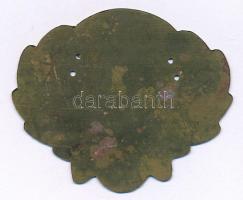 1970 k. "Társadalmi Erdei Szolgálat (TESZ) - 5 év után" festett fém jelvény rögzítéshez sz...