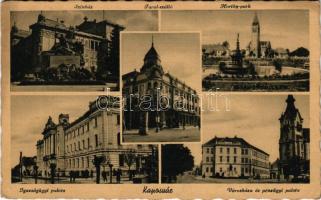 Kaposvár, Igazságügyi palota, Színház, Turul szálló, Városháza, Pénzügyi palota (EB)