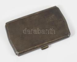 Ezüst (Ag) tárca. 1937-1966 közötti fémjel, 800 ezrelékes ezüst, mesterjegy, 8x5 cm, bruttó 49g