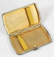 Ezüst (Ag) tárca. 1937-1966 közötti fémjel, 800 ezrelékes ezüst, mesterjegy, 8x5 cm, bruttó 49g