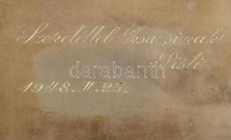 Ezüst (Ag) tárca. 1937-1966 közötti fémjel, 800 ezrelékes ezüst, mesterjegy, ajándékozási véset, 8x6...