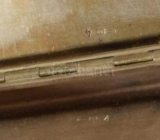 Ezüst (Ag) tárca. 1937-1966 közötti fémjel, 800 ezrelékes ezüst, mesterjegy, ajándékozási véset, 8x6...