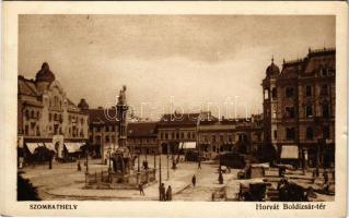 1927 Szombathely, Horváth Boldizsár tér, piac, üzletek