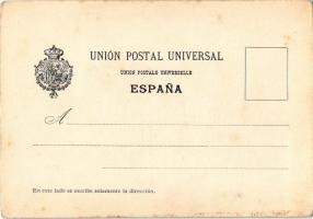 Barcelona, Llano de la Boquería / street, horse-drawn tram (wet corner)