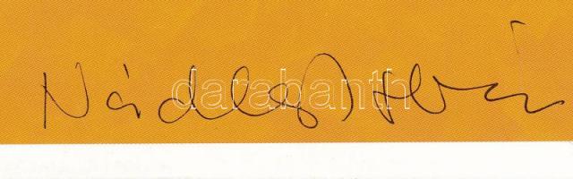 2008 Nádler István (1938-) festőművész kiállításának prospektusa (Galerie der Stadt Fellbach), rajta a festőművész autográf aláírásával.