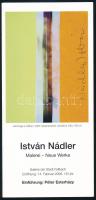 2008 Nádler István (1938-) festőművész kiállításának prospektusa (Galerie der Stadt Fellbach), rajta...