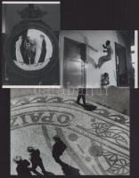 cca 1950 előtti felvételek, amelyeket Munkácsi Márton (1896-1963) magyar - amerikai fotóriporter és fotóművész, 3 db modern nagyítás, jelzés nélkül, 15x21 cm és 10x15 cm