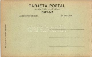 Barcelona, Rambla de los Estudios / street view, tram, market (EK)