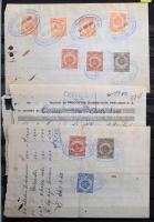 Peru 600 db okmánybélyeg okmányokon és kivágásokon, 16 lapos A/4 berakóban