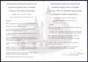 2010 Nádler István (1938-) festőművész kiállításának meghívója (Balatonfüred, Vaszary Villa), rajta ...