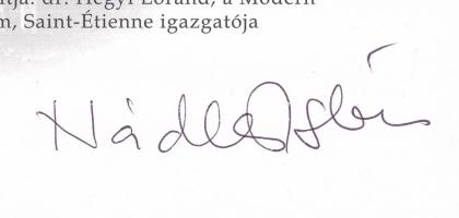 2010 Nádler István (1938-) festőművész kiállításának meghívója (Balatonfüred, Vaszary Villa), rajta ...