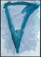 1986 Nádler István (1938-) festőművész kiállításának meghívója (Salzburg, Galerie Kutscha), rajta a ...