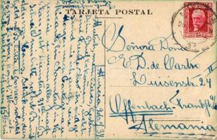 1934 Murcia, Hotel Victoria advertising art postcard s: Garay (EB)