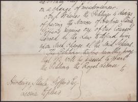 1871 Viktória brit királynő (1819-1901) autográf aláírása a brit királyi udvar által kiállított okir...