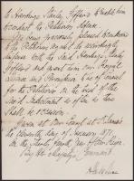 1871 Viktória brit királynő (1819-1901) autográf aláírása a brit királyi udvar által kiállított okir...