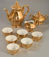 Bavaria teljesen aranyozott kávés / mokkás készlet, csészealjak nélkül, m. 18 cm