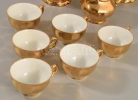 Bavaria teljesen aranyozott kávés / mokkás készlet, csészealjak nélkül, m. 18 cm