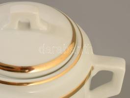 Zsolnay cukortartó, pajzspecséttel, jelzett, 15x9 cm